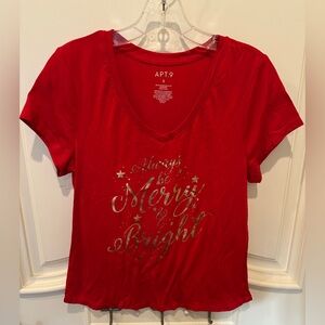 Apt. 9 Red 'Merry & Bright' Short Sleeve Tee